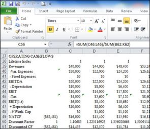 Excel worksheet