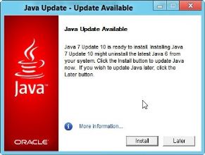 Java update available