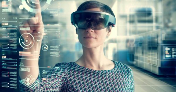 Women using augmented reality