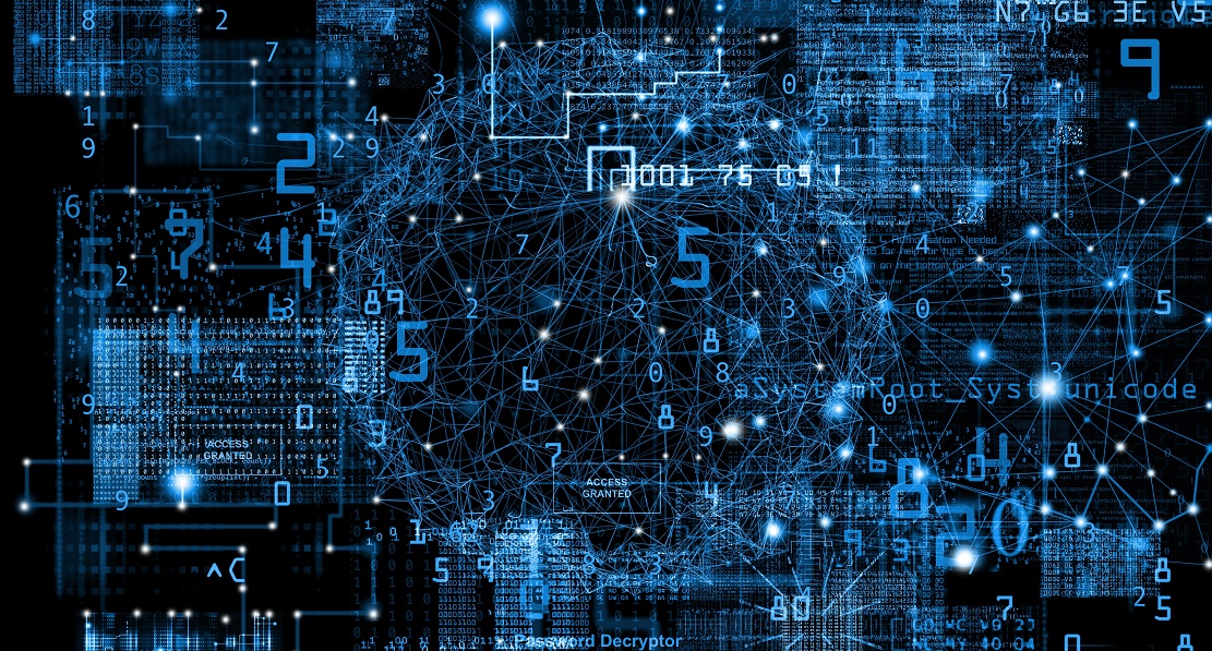 Data and network, abstract illustration.